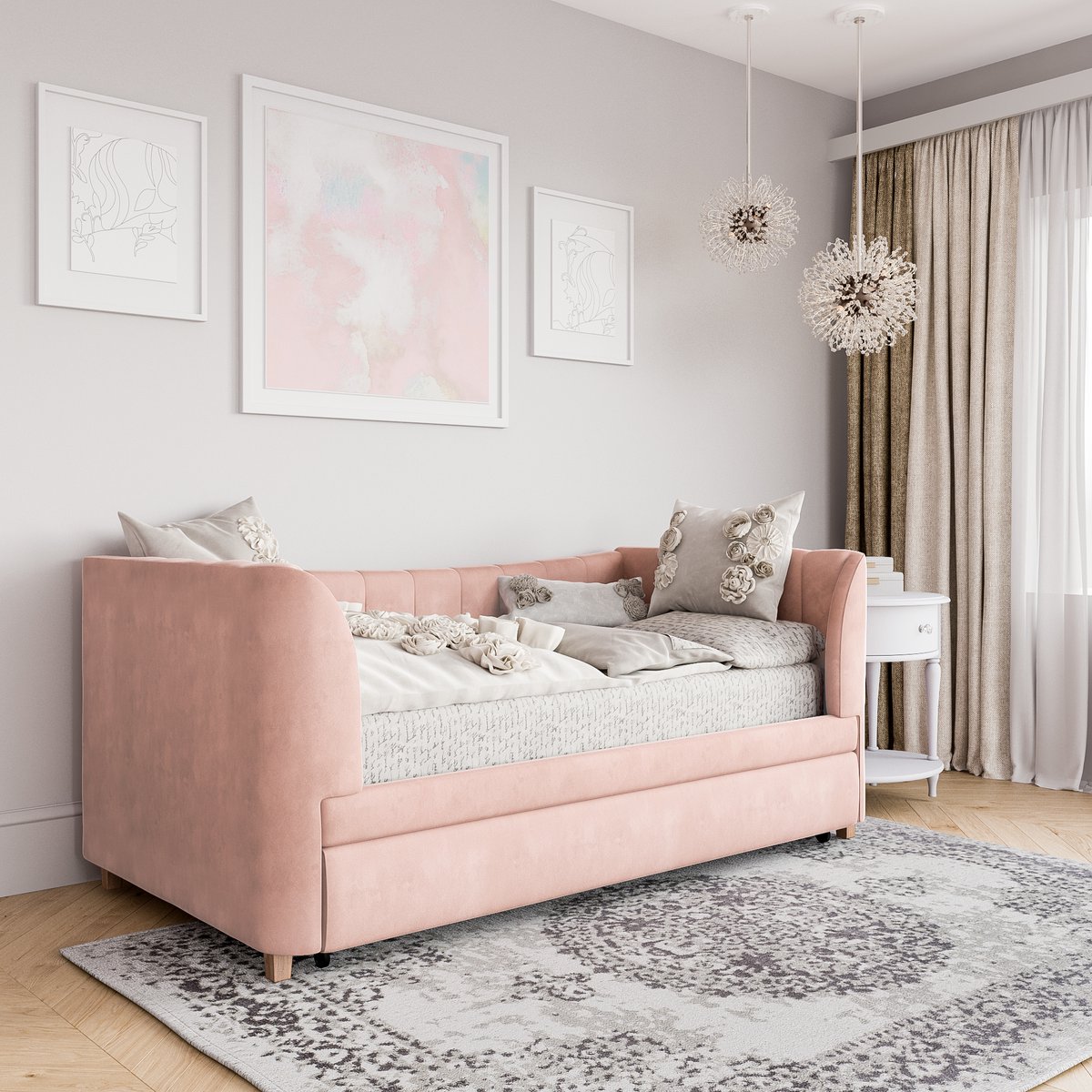 LittleSeedsKid's tweet photo. With no additional boxspring or foundation required, make the most of your extra space with the Valentina daybed. #LittleSeedsKids https://t.co/s2wWR1lrhF