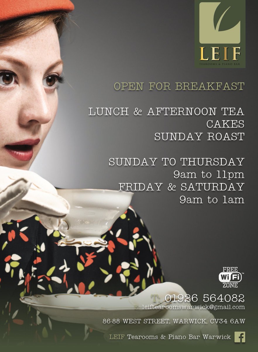 PIANOleif's tweet photo. Lief Warwick opening times https://t.co/nR6aFFKk5n