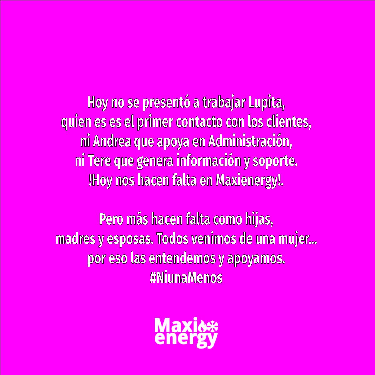 MaxienergyMX's tweet photo. Hay que valorar el papel de la mujer en casa, en la escuela y en el trabajo, ofrecerles respeto e igualdad, !siempre!.
#El9nadiesemueve #ParoNacionaldeMujeres #NiunaMenos https://t.co/BgS9lfVHXU