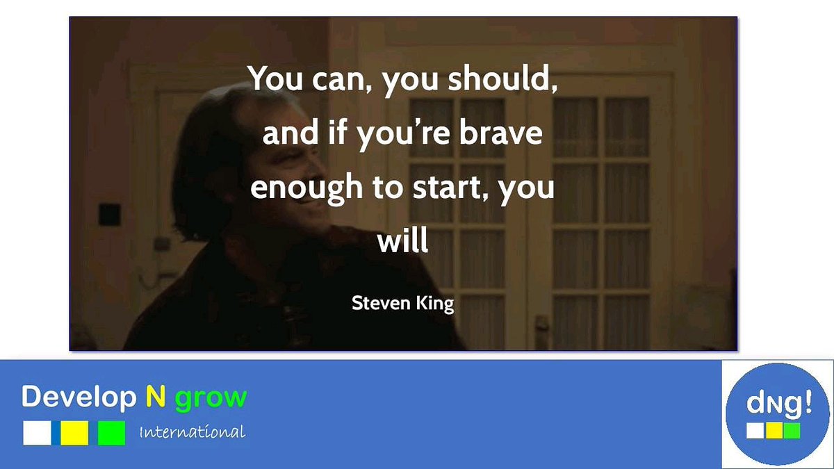 DevelopNgrow's tweet image. You can, you should, and if you are brave enough to start, you will. #StevenKing
#developngrow
@DevelopNgrow