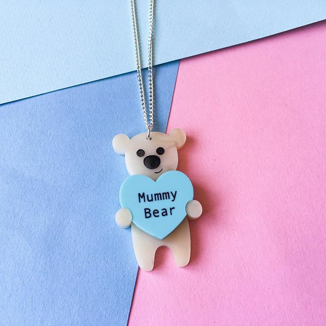 Back in the shop in time for Mother’s Day this cute mummy bear necklace is the perfect unique gift 💖 ift.tt/2Q149op