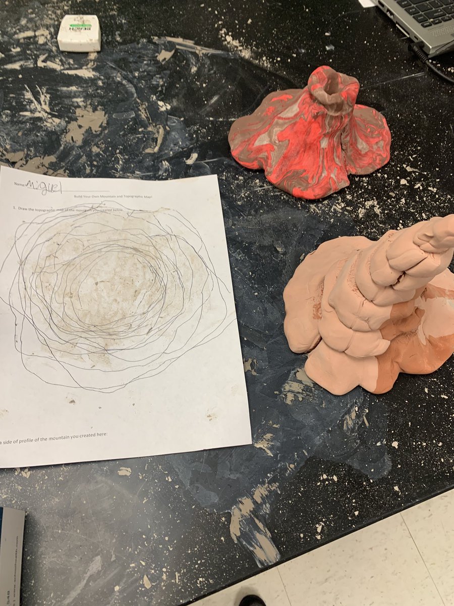 LopezprinciPAL's tweet photo. 8th grade science students are creating clay mountain topographic maps @edison_school #edisonchapter2 #learnbydoing @MrRigneyScience @HISDEastArea https://t.co/iiFsb9902s