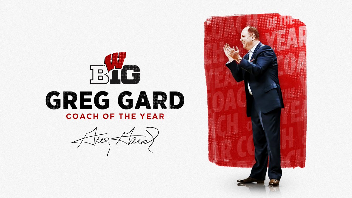 BadgerMBB's tweet image. Big Ten Coach of the Year 💯

Congratulations, Coach Gard! 👏

#OnWisconsin » #Badgers