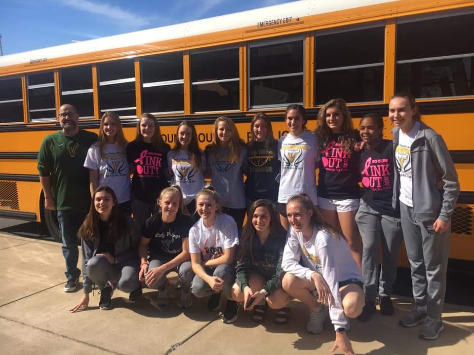 The Lady Vikes have hit the road to their next state game! Safe travels and best of luck in the state semifinals! 
#wintheday #vikingpride #statebound