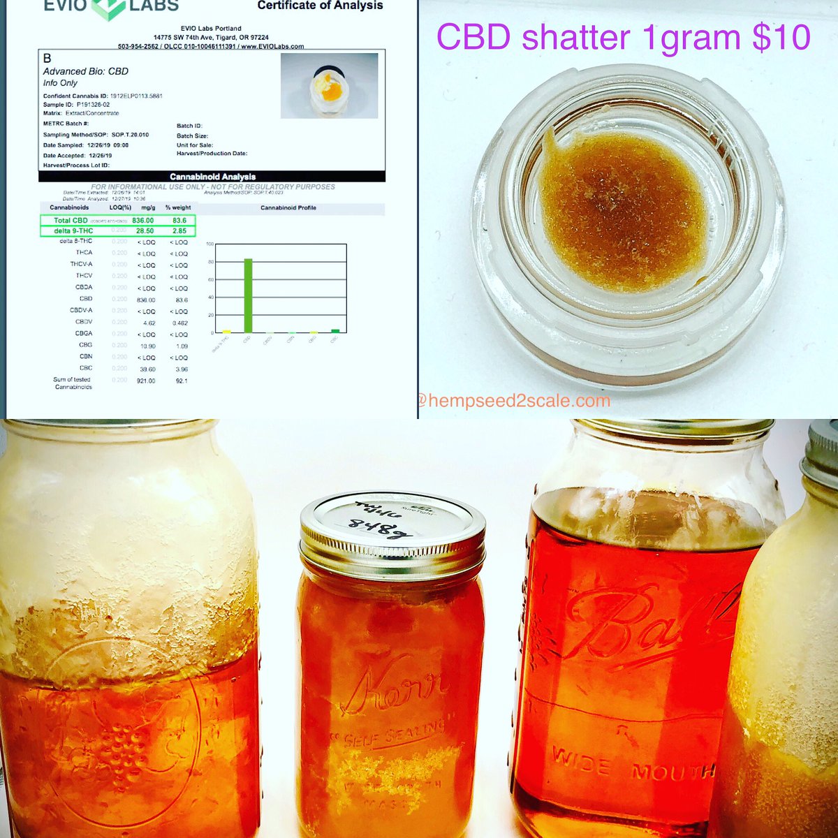 HempScale's tweet image. #CBD #Distillate #oregonhempauthority #hempseed2scale
