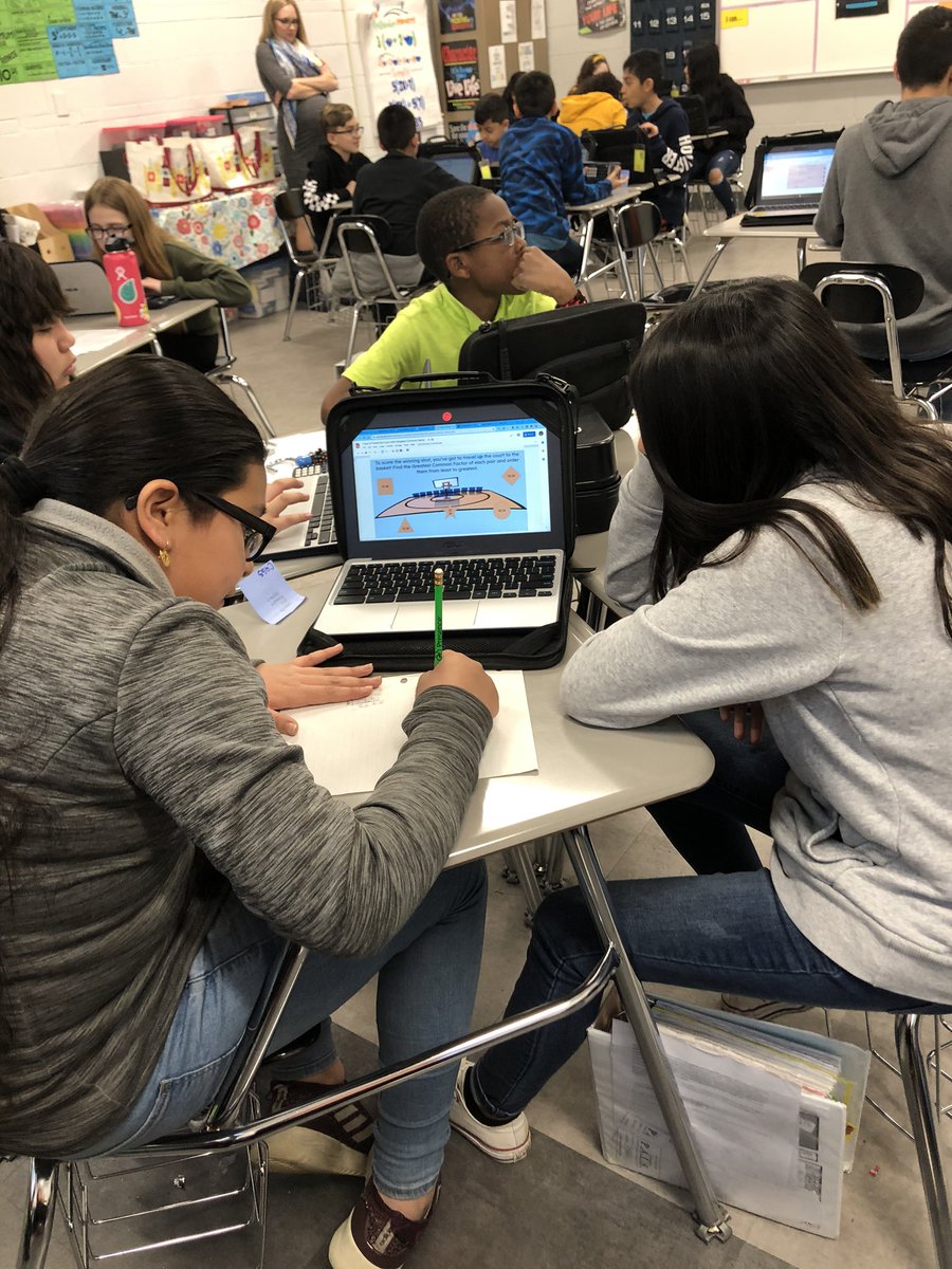 MissAmyO's tweet photo. Math March Madness in 6th grade math today! #teamwork #6thgrade @D300Digital @d300CMS https://t.co/MDm7TtlBAp