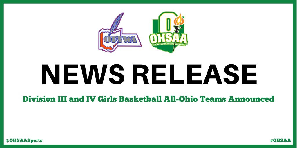 OHSAASports's tweet photo. #OHSAA RELEASE: Division III and IV Girls Basketball All-Ohio Teams Announced

https://t.co/nlFTRqfUFy https://t.co/4EYIeUEPO4