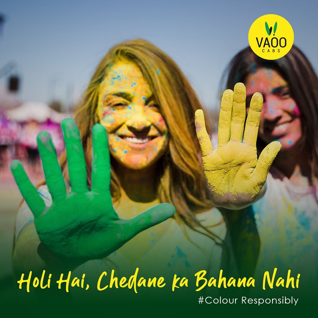 vaoocabs's tweet photo. Holi colours fill us up with emotions. Be playful! 😁
And be mindful not to take it as an excuse to cross THAT limit.

#ColourResponsibly
#HappyHoli #festivalofcolors #Travel #Mumbai #VAOOCab #womensafety #womenempowerment #WomenTellAll https://t.co/QTIv6lq5WR