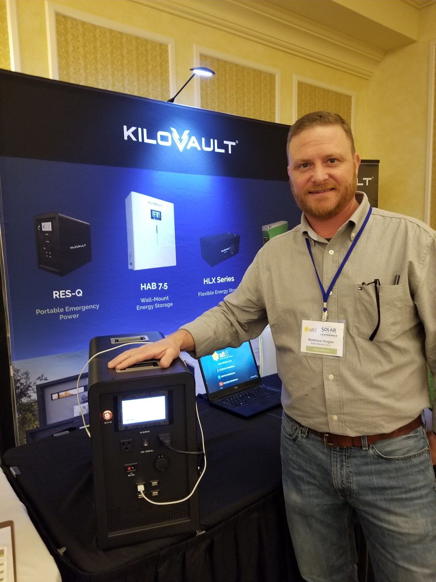 altEstore's tweet photo. To #celebrate altE's 20th bday, we asked for great #solar install #photos.
Carlos J. Santiago and Steve Hogan won a @KiloVault Emergency Backup Station - valued over $1500! #Congratulations!
#altEStore #contest #winner #batterybackup #solarpower #altESolarCon #KiloVault https://t.co/qbsaM449Z8