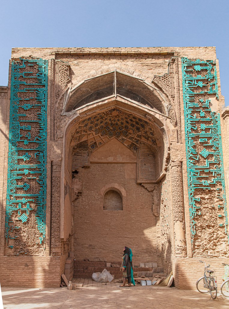 The Ghorid Portal and some of the design inside the Portal that was uncovered at the Great Mosque of Herat, Afghanistan.Ghorid´s architecture was quite impressive.