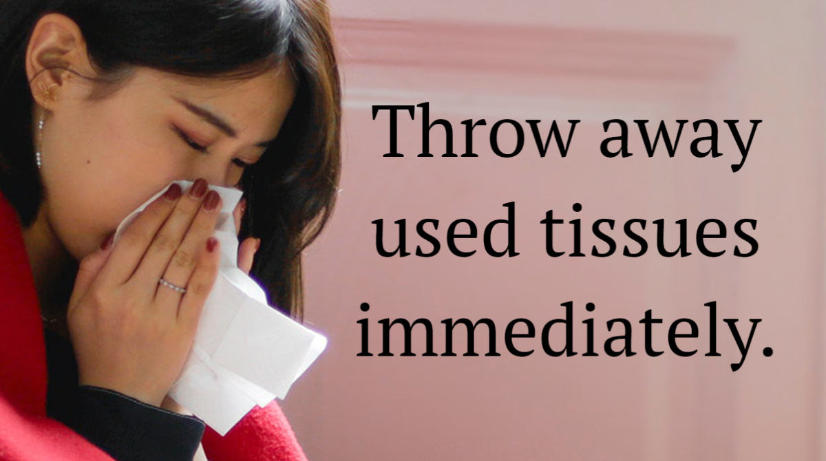 PWCSNews's tweet photo. Health Tip: Throw away used tissues right away. If you use tissues to cover your cough or blow your nose, dispose of them in the nearest waste bin immediately after use, then wash your hands. #PWCS #Flu #coronavirus https://t.co/xsfyTUxIge