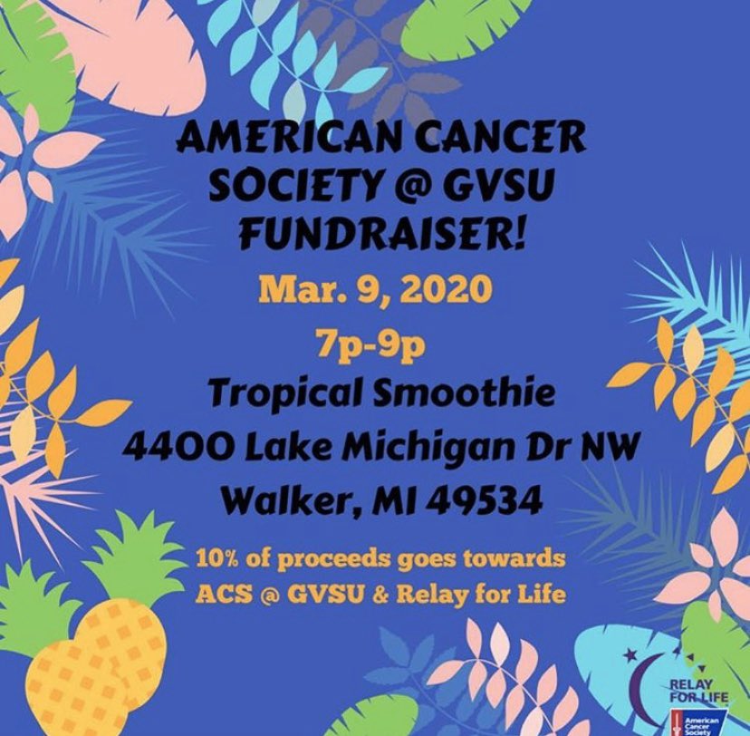 Happy Monday! Just a reminder that tonight we have another fundraiser at Tropical Smoothie so bring your friends and come get a delicious smoothie between 7-9pm! 🌴🥤