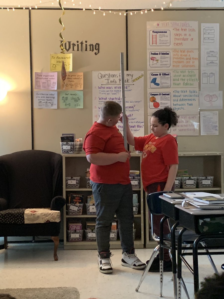 talesofgrade4's tweet photo. We are LOVING getting started with measurement by measuring around the room! #MillCreekProud #ISDStrong https://t.co/TA58wHm6xp