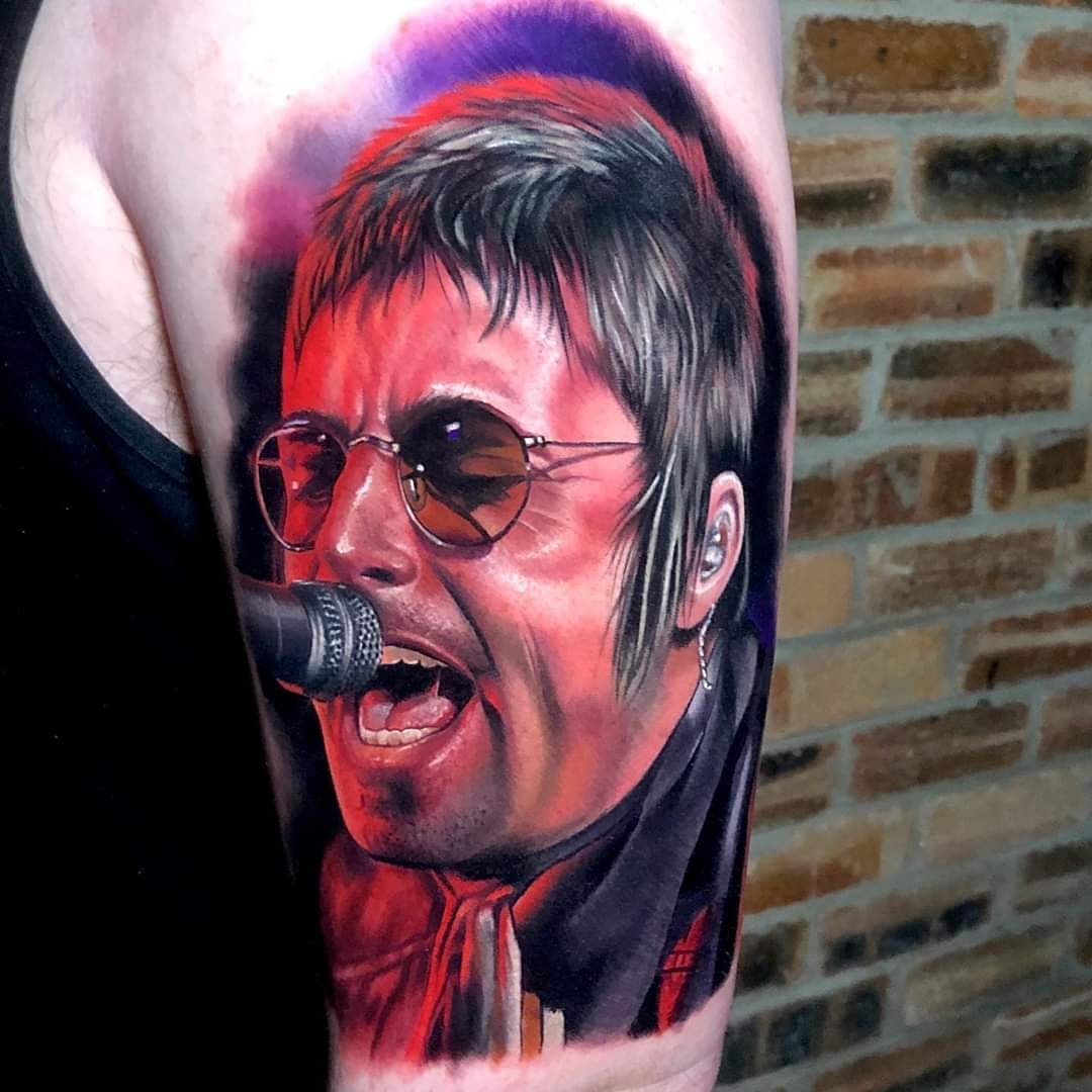SantaCruzKustom's tweet photo. Chris knocked this @liamgallagher out the park today. #asyouwere @oasis @Inkedmag @BarberDts @fkirons @inkjunkeyz #scottishtattoo https://t.co/JlTBzaoaUo