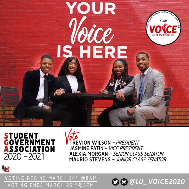LamarUMOT's tweet photo. We’re proud to announce that our very own Secretary/ Historian is running for SGA Senior Class Senator. Make sure to support her and her cabinet. @Lu_voice2020 #Yourvoiceourmission https://t.co/xlfep683Dq