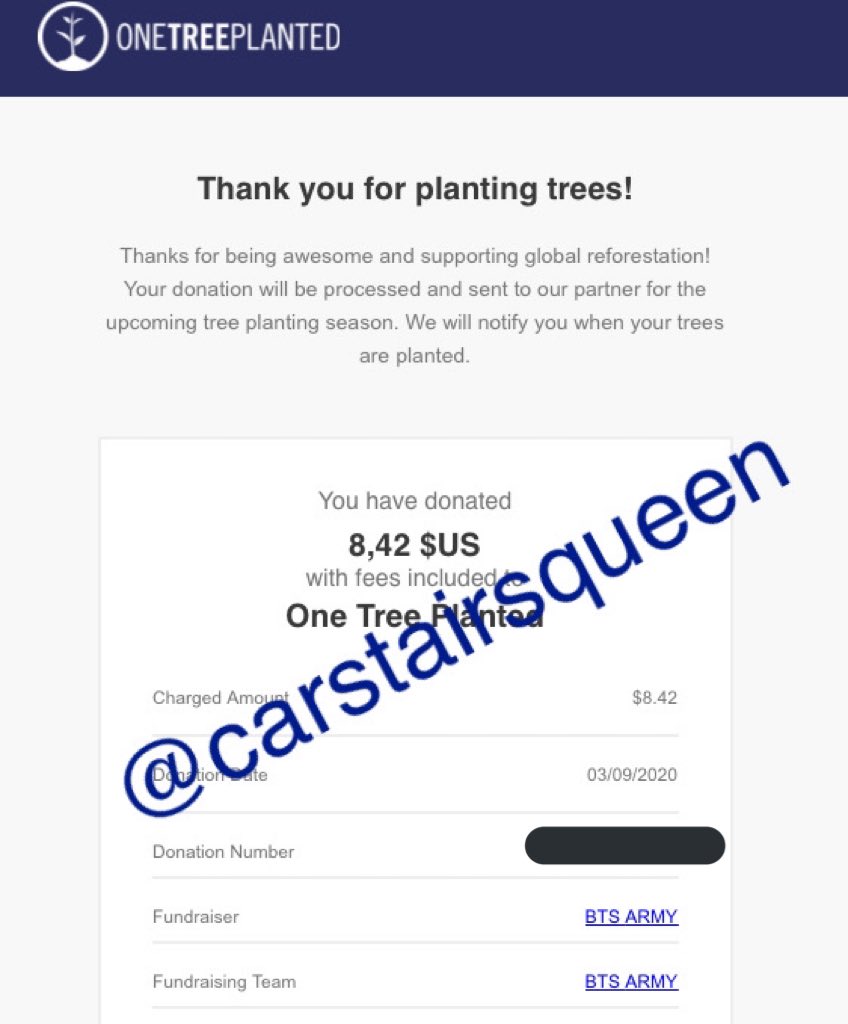 CarstairsQueen's tweet photo. I’m late but i donated to @onetreeplanted &amp; @keychangesmusic for Yoongi’s bday following the projects 🐱🍯💜 lead by @OneInAnARMY 
#TreesForYoongi #WePurpleEarth #ChangeWithYoongi #HappySUGAday #윤기생일ㅊㅋ
@BTS_twt 

More 👇
🌱https://t.co/KPTvib25Gs
🎶 https://t.co/jbBDez1Mtn https://t.co/zgZL6PKcqI
