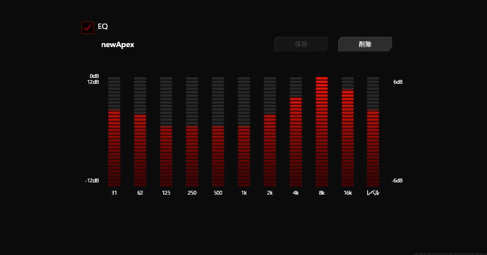 おべん 今日はapexの足音を分析していました Apexの足音って現環境で聞き逃しやすいのってパスファとレブナントだと思います 分析してみるとパスファレブナントのカチャカチャ音が周波数10k帯付近の音だったので新しく対レブナントパスファ用の