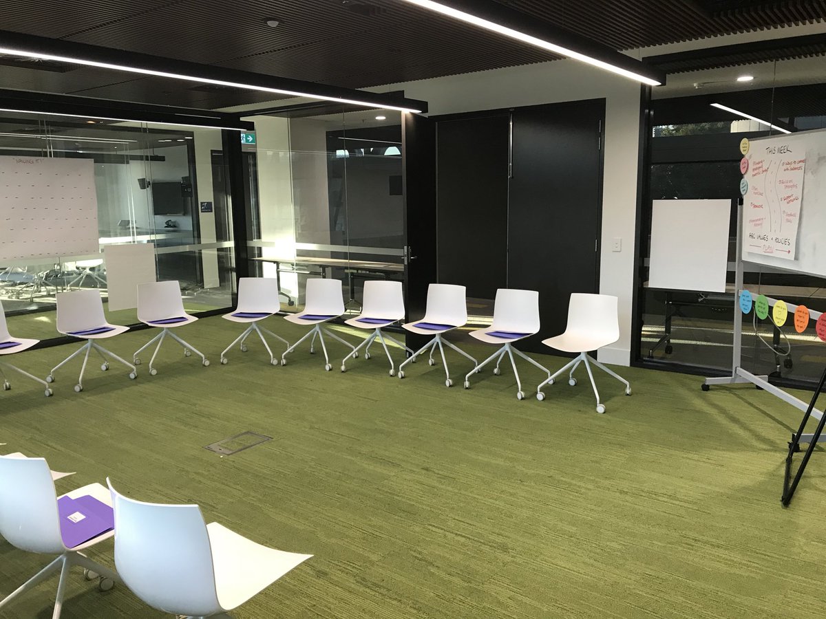 LindyBurns's tweet photo. Got in late to Melbs yesterday cos @JetstarAirways. Came in early to set up but the @Caroline_Winter fairy had DONE IT ALL! #abctraining https://t.co/2dJTX85k38