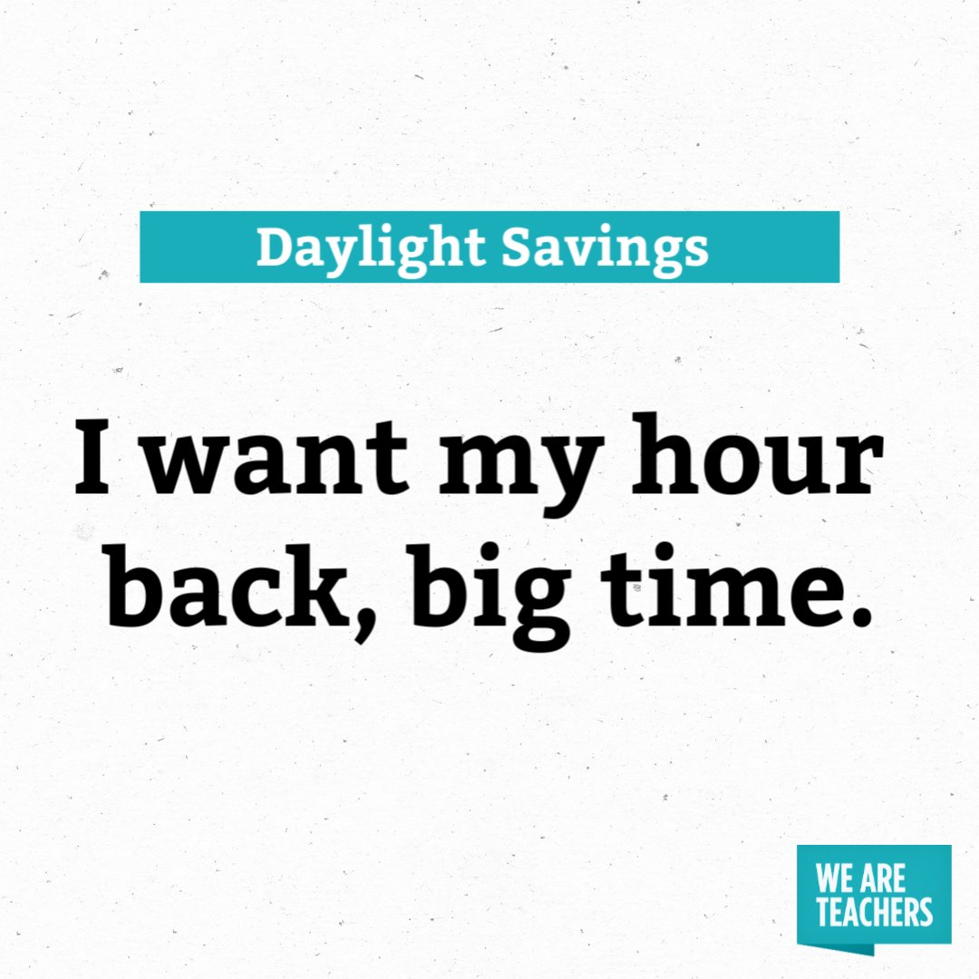 WeAreTeachers's tweet photo. 😭😴 #daylightsavings #tiredteacher https://t.co/Y8rAVP91CF