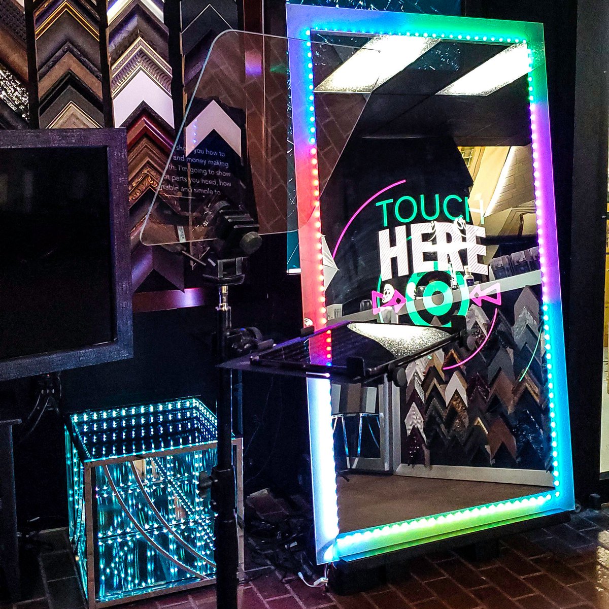 Want a cool idea for videos, events and parties?! Have you ever thought about building your own SMART Photo Booth?!?! We have! #teleprompter #photobooth, #teleprompterspeech, #pose #diyphotobooth #largephotobooth #diy #SMARTmirror #ISO #photoboothapp #snapphoto