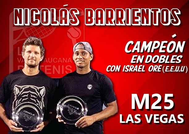 Felicitaciones 🎾🏆🏅
Campeón en doble M25 Las Vegas <a href="/nicobg15/">Nicolas Barrientos</a>