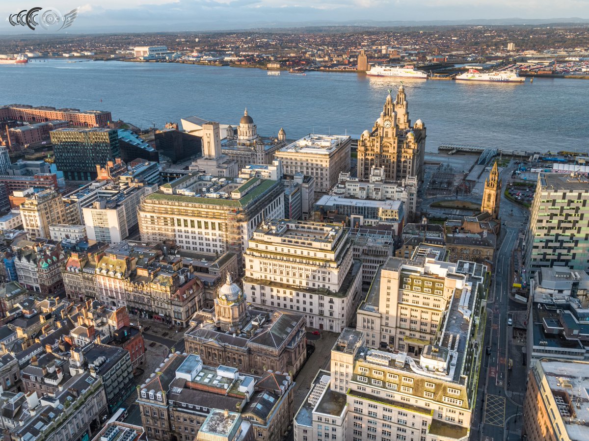 Hello, #oldhamhour hope we all had a great weekend? I slept in the mobile drone campervan ready for Sunday's sunrise in  #Liverpool It was worth the sleepless night for this stunner. #aerialphotography #CAA #PFCO #commercial #constructionuk  #ATSocialMediaUK