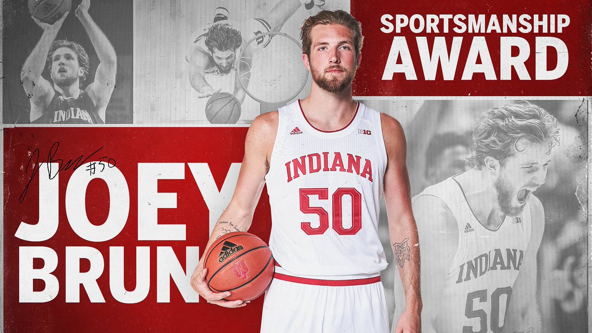 IndianaMBB's tweet photo. Sportsmanship Award
↳ @JoeyBrunk https://t.co/1fsVFTkiVZ