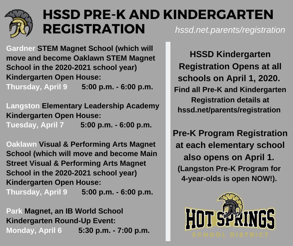 Hs School District Our Hssd Pre K Kindergarten Registration Opens At All Schools On April 1 Find All Details About Open House Events Required Documents School Location Changes And More