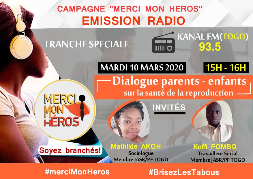 #MerciMonHéros 
#Dialogueparentsenfants 
Soyez branchés demain à 15h GMT 
<a href="/MerciMonHeros/">Merci Mon Héros</a> <a href="/POuagaPF/">Partenariat de Ouaga</a> <a href="/CVondrasek/">Claudia Vondrasek</a> @kamissoko_oury @ASSABAAugustin <a href="/DIALLOMOCTAR07/">Dr Moctar DIALLO</a> <a href="/jasrpftogo/">JA/SR/PF TOGO</a> <a href="/majatbef/">MAJ ATBEF TOGO</a> <a href="/mathildeakoh/">Mathilde Akoh</a> <a href="/AHayathe/">AYEVA Hayathe😍</a> <a href="/edithpoaty11/">Edith Poaty</a> <a href="/ikuessan/">Isidore kuessan</a> <a href="/AgbodjaSerge/">Serge PRINCE-AGBODJAN</a>