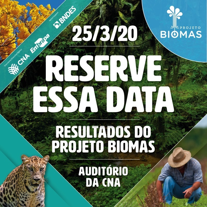 SistemaCNA's tweet photo. #projetobiomas #resultadobiomas #reserveadata #savethedate https://t.co/Ur5hsvunK2