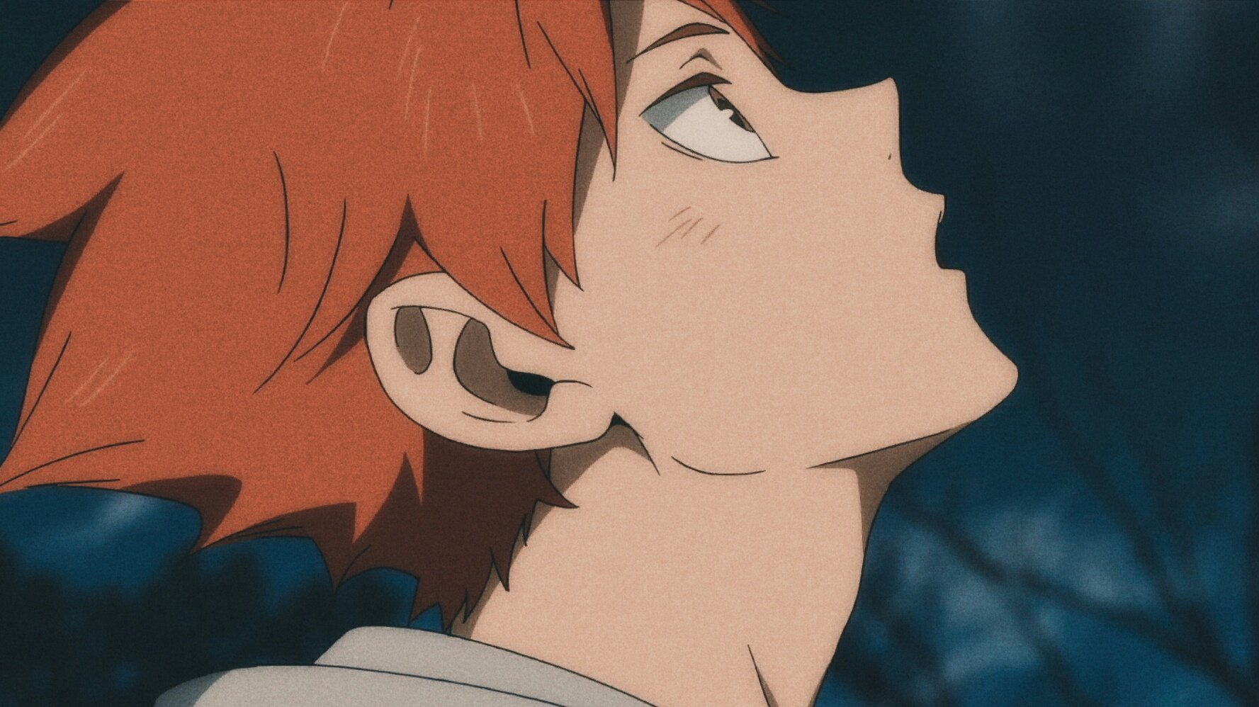 Side Profile Looking Up Anime