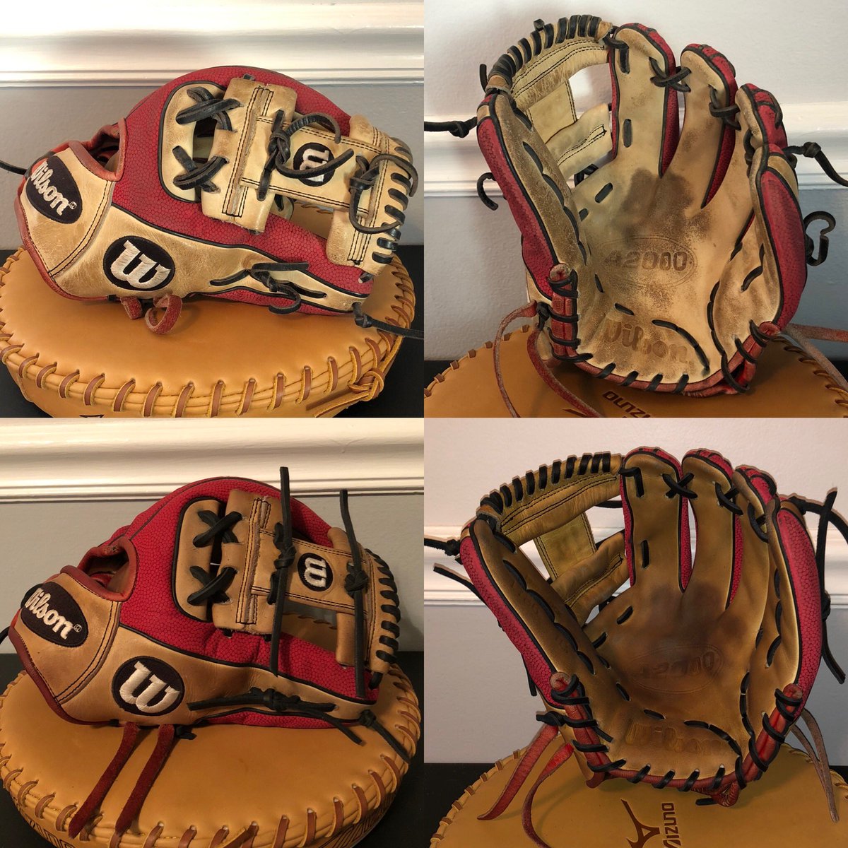 SanchysMittFix's tweet photo. FULL RESTORATION!! Check out more pics on Instagram @SanchyMittFix 

#mittfix #ballplayersbalm #teamwilson #wilsona2000 #minookabaseball #glovelove https://t.co/IEPd6YmIbT