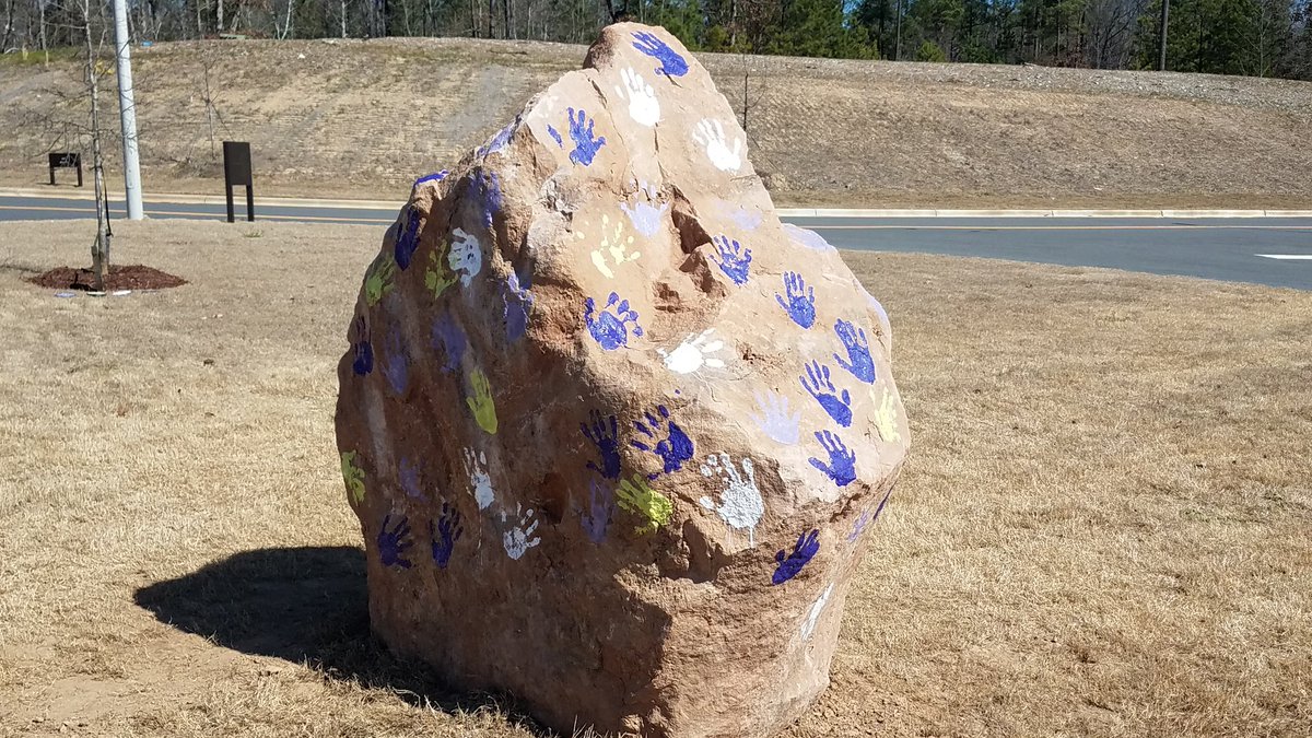 The Parkside Elementary teachers and staff placed their hands on the Spirit Rock today.  These hands hold  the hands of the little ones that are our future.  The PTA gives this symbol to the educators as they give our children the greatest gift of knowledge.