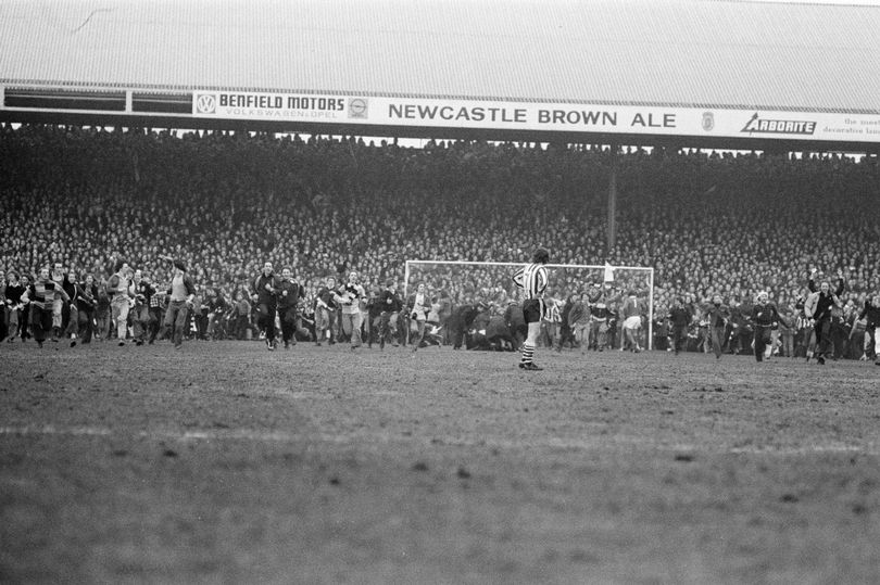 The infamous pitch invasion at St James' Park  #OTD in 1974. Newcastle United were down to 10 men and losing 3-1 to Nottingham Forest in the FA Cup 5th round. I was an 11-year-old kid in the 54,000 crowd who watched  #NUFC roar back to win 4-3. One of the greatest ever atmospheres.