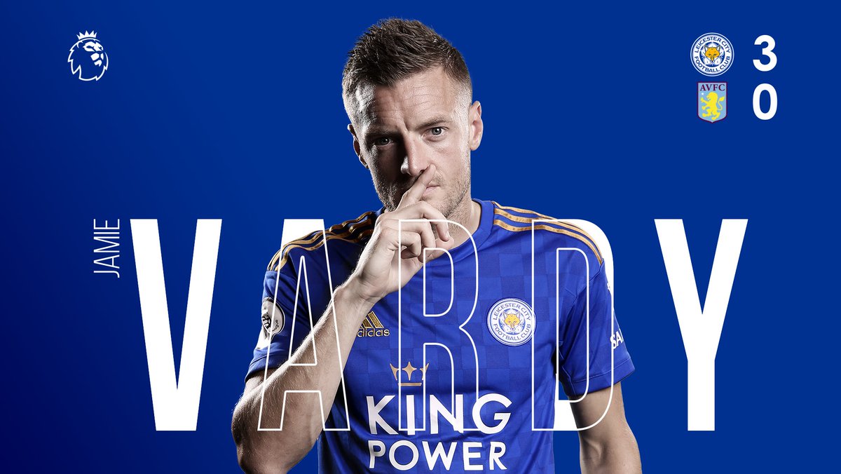 LCFC's tweet photo. That's 9๏ธโฃ9๏ธโฃ @PremierLeague goals for Jamie Vardy! ๐ https://t.co/CjnpbOa4pB