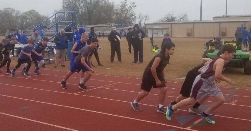 Rainy day track meet! #GoBrahmas