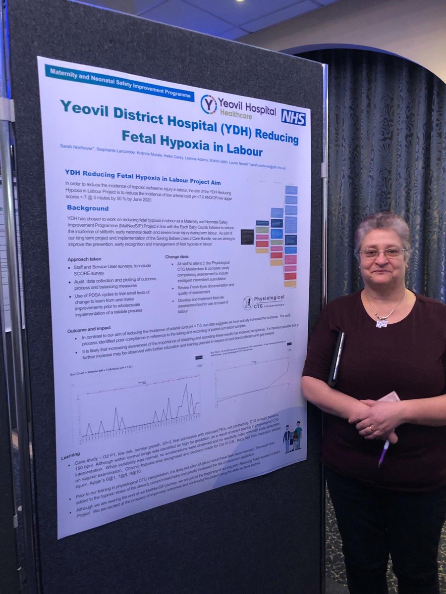 midwifehelen's tweet photo. Well done to Sarah and Krishna from my lovely team showcasing @YeovilHospital #MatNeoSIPLearning projects of reducing hypoxia in labour and reducing PPH - why undertake one #QI project when you can undertake two?! @SallyannBatsto2 @Stephanielarcom @sally_hedge https://t.co/RRa9eexrzI