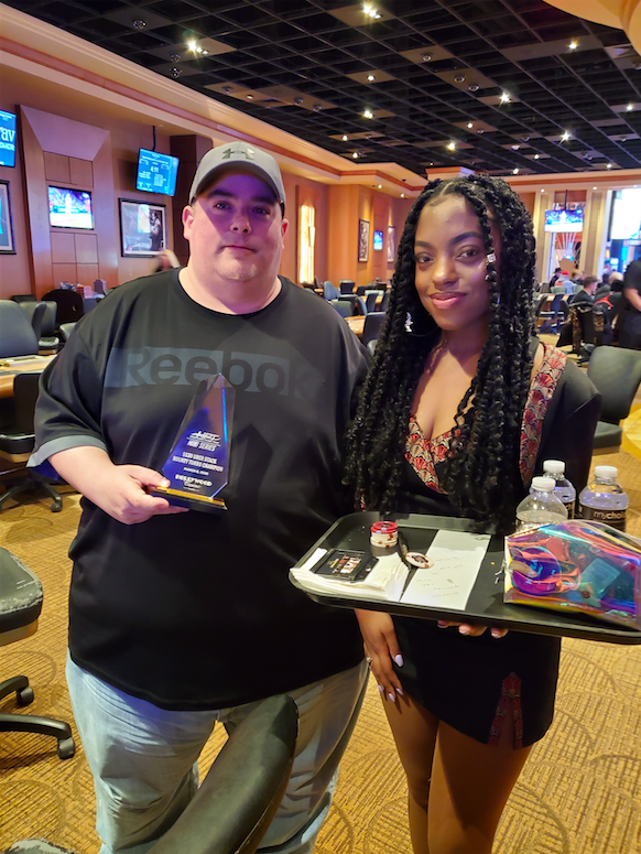 The $130 NLH Warm-Up at <a href="/HollywoodToledo/">Hollywood Toledo</a> drew 1,153  entries. The final 3 chopped for $12k each &amp; played for $2k and the trophy. Steven Stout came out on top.

Caleb Miller won the $130 Mixed Game and Jason Mehring won the $130 w/ $25 Bounty.

Results: bit.ly/332U9QN