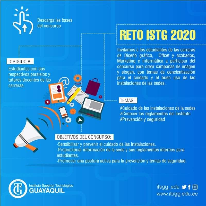 istg_ec's tweet photo. Te invitamos a participar en este concurso. No te quedes sin aportar con tus ideas. #SoyISTG #avanzamosISTG #RetoISTG @almazeballos @vallovig @aldomaino @EduSuperiorEc @cortegav123 https://t.co/1h4Cu2Ni7W