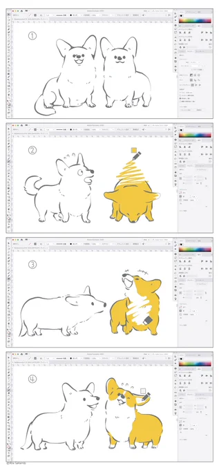 Adobe Illustratorでコーギーがうまれるまで
#corgi #コーギー #コギまるけ 