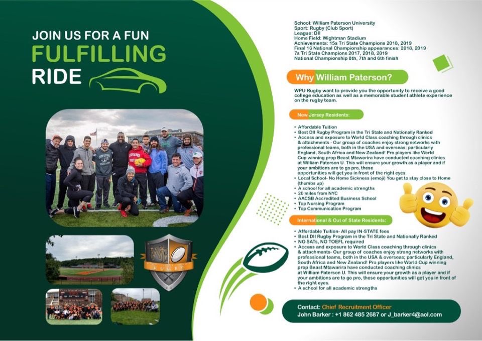 Are you in high school looking for a good college experience as well as a shot at a state title in one of the most exciting sports? then look no further than <a href="/wpunj_edu/">William Paterson University</a> and our rugby program. 

We’ve been 👑Tri-State Champions for the last 4 years-finishing top 10 in the country.