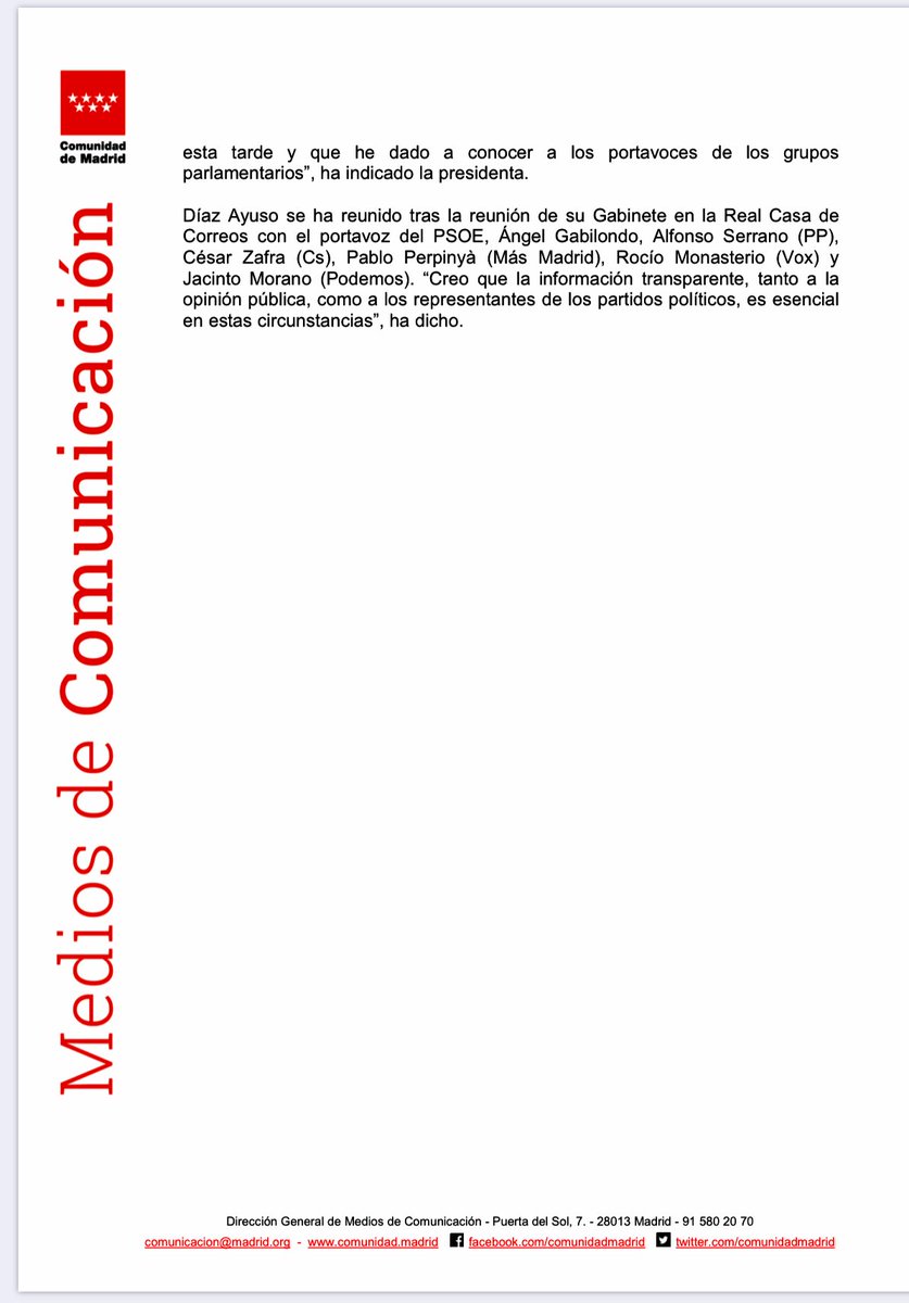 La_UPM's tweet photo. Ante la nota de prensa emitida desde Comunidad de Madrid sobre #COVID2019 la UPM informa a su comunidad universitaria. #somosUPM @Delegacion_UPM https://t.co/XUdjcIqIek