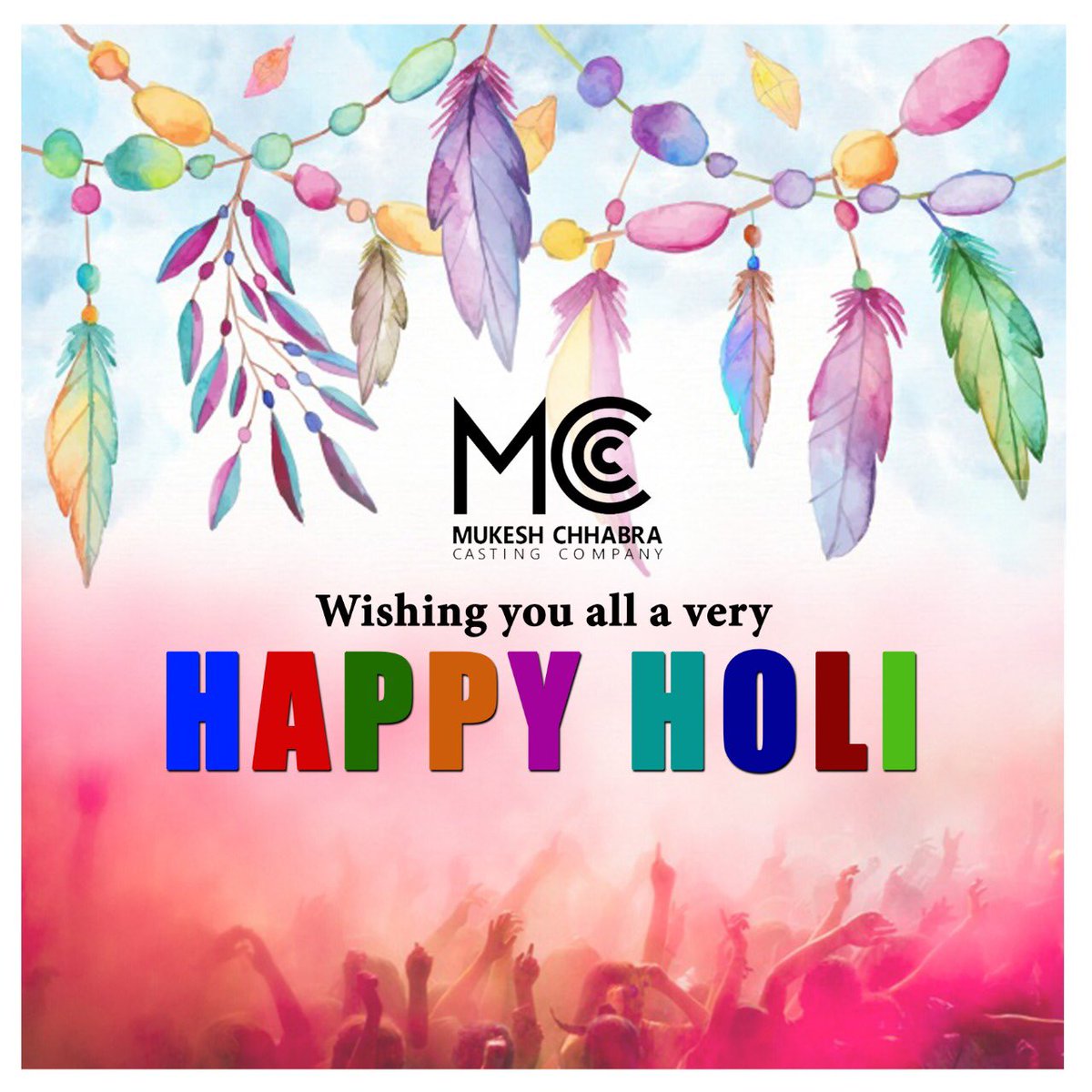MukeshChhabraCC's tweet photo. Wishing you all a very HAPPY HOLI π€ #TeamMCCC #ColorsOfHappiness #ColorsOfDreams #CelebrationOfLife @CastingChhabra π€β¨ https://t.co/TeYkgEgAsY