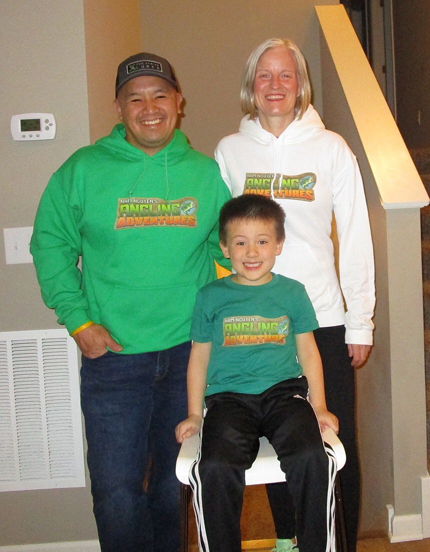 NamNguyenAngler's tweet photo. Nguyen's Angling Adventures apparel now available! A shoutout to my childhood friend @robbmillerart or @GoblinRobb who designed and created our awesome logo design. To learn more about him, check out his website at: https://t.co/jygUwA8H4I https://t.co/2h1sITMfYn