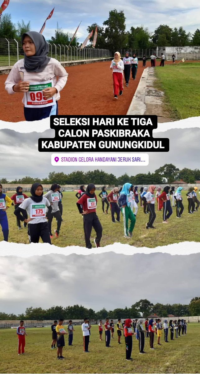 ppigk's tweet photo. Seleksi Calon Paskibraka Kabupaten Gunungkidul, di Hari Pertama hingga Hari ke Tiga! 
Semangat semangat! https://t.co/QjyTFEodSm