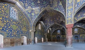 Going to Shah Mosque in Isfahan in my Iranian cultural heritage site thread. It's on the south side of Naghsh-e Jahan Square. It's construction began in 1611 and it is a masterpiece of Persian architecture. It is a UNESCO World Heritage Site.