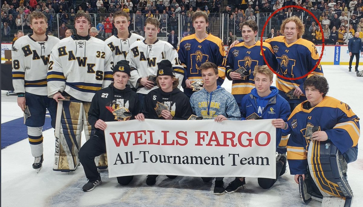NEVER GIVE UP

Of the eight seniors on Class A champion Mahtomedi this year, five did not skate varsity until this year.

One of them - Nathan Gruhlke - was named to the all-tournament team Saturday afternoon.