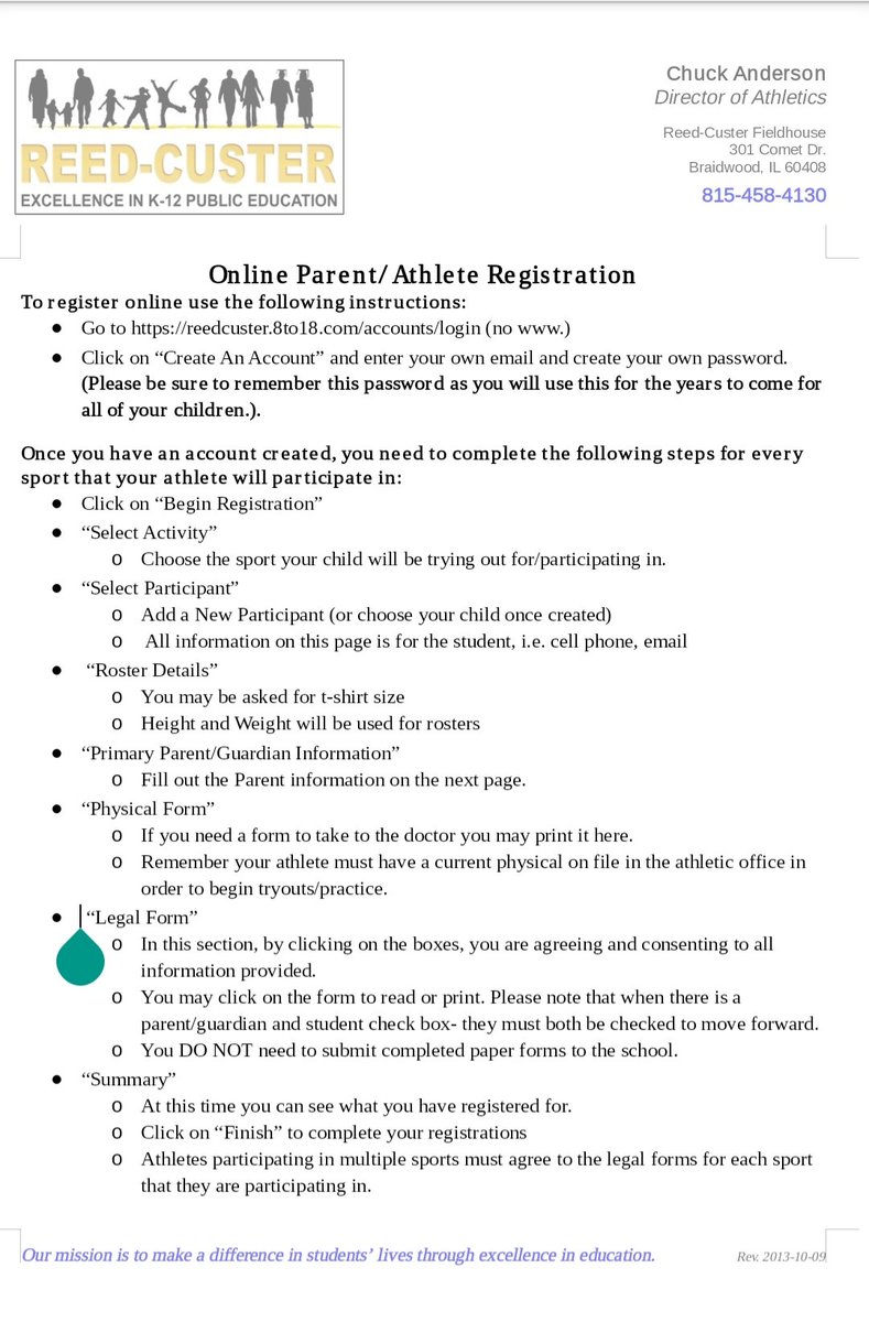Parents and athletes, remember to register for the il8to8. We need you to be registered for track for the current season!