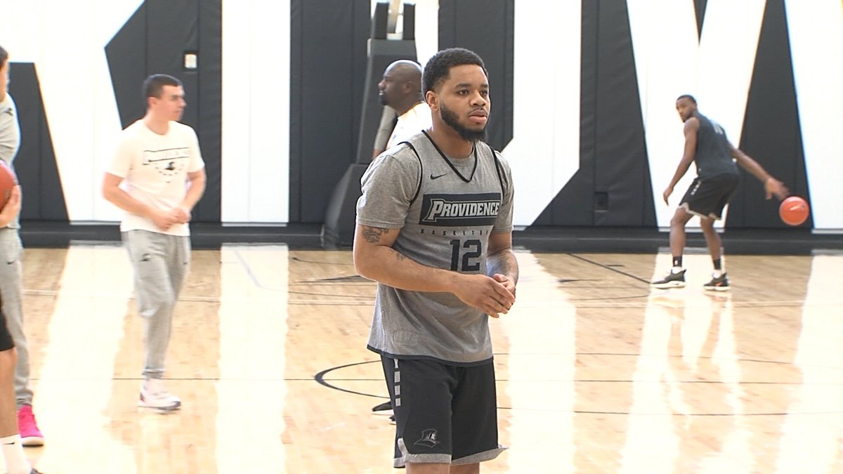 NickCoit's tweet photo. Thanks to @ABC6 chief photographer @voyagerman49 for stopping over to @PCFriarsmbb practice Monday.

The Friars are getting ready for their trip to NYC &amp; the game against Butler at 2:30 Thursday at MSG: https://t.co/b0ouuhkMo4 #pcbb https://t.co/mw8rqrvYq4