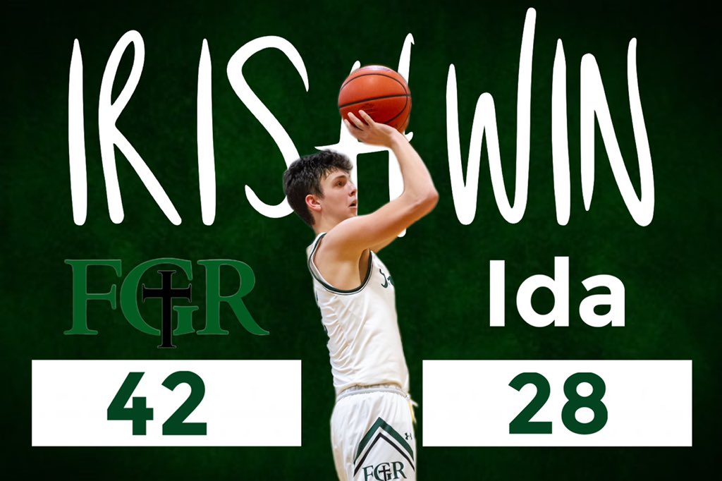 FGRathletics's tweet image. 🚨🏀 FGR Boys Basketball advances to the second round of the @MHSAA district! They will play Carlton Airport on Wednesday 3/11 at Dundee at 5:30 pm. Go Irish! ☘️ @fgririshmbb @fgrsection @FGRGHHockey @FGRHSAA